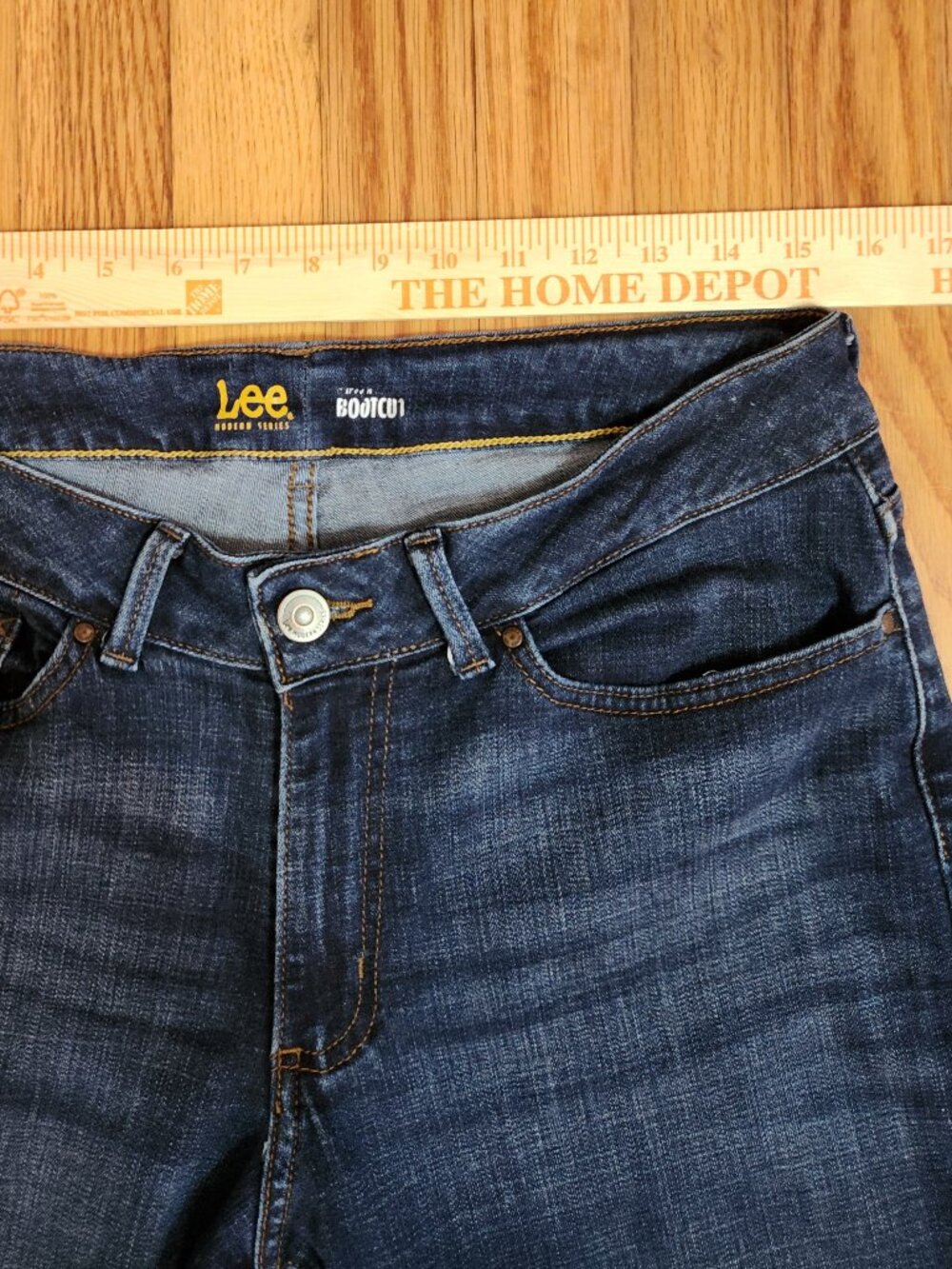 Lee Curvy Fit Rebel Bootcut Jeans Size 14 Medium Dark Wash - Picture 4 of 12